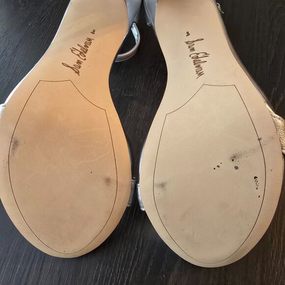 Sam Edelman Eleanor silver open toe sandal size 8 - Picture 7 of 12